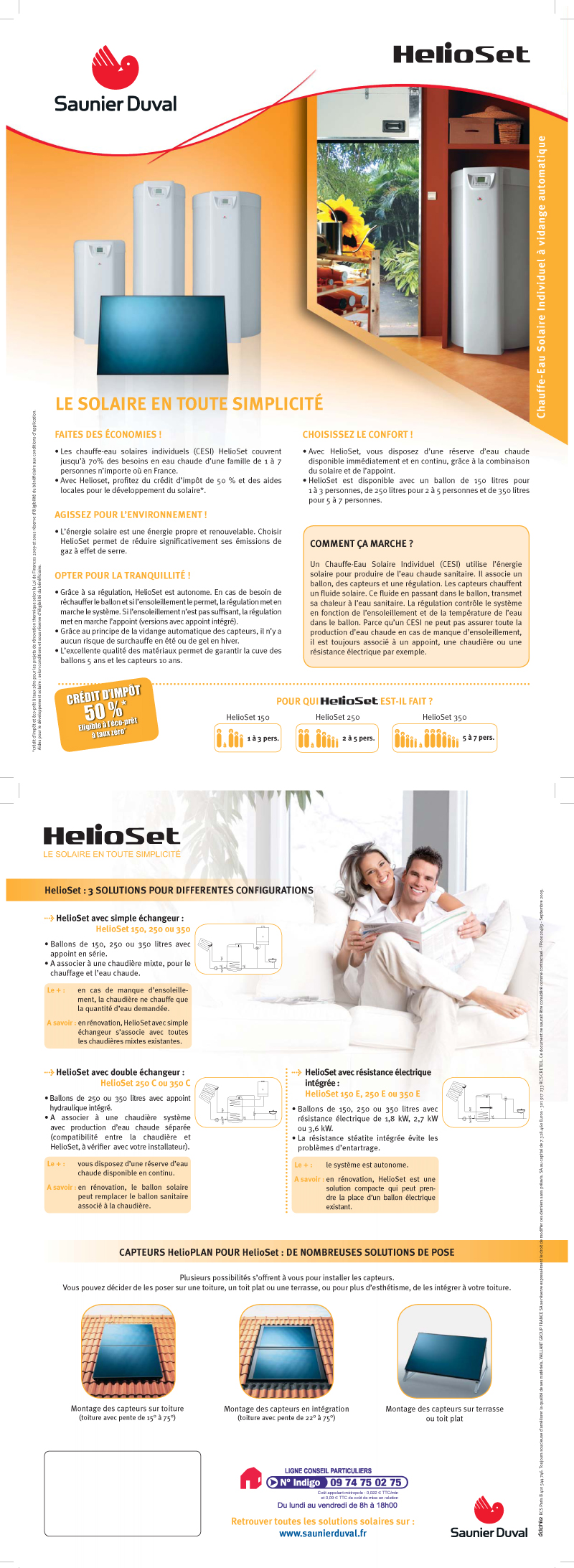 Chauffe eau solaire individuel avec SAUNIER DUVAL