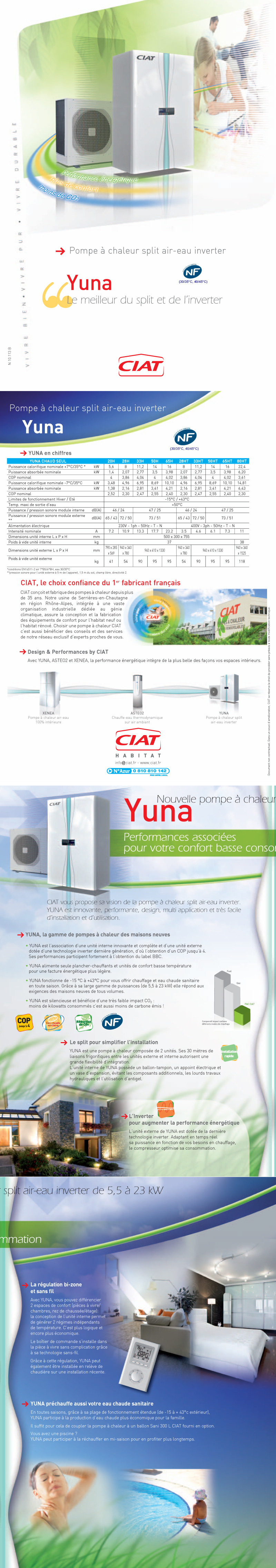 Pompe &agrave; chaleur split air - eau inverter avec CIAT